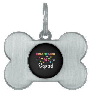 2nd grade Teacher Shirts School Team Second Grade Pet ID Tag