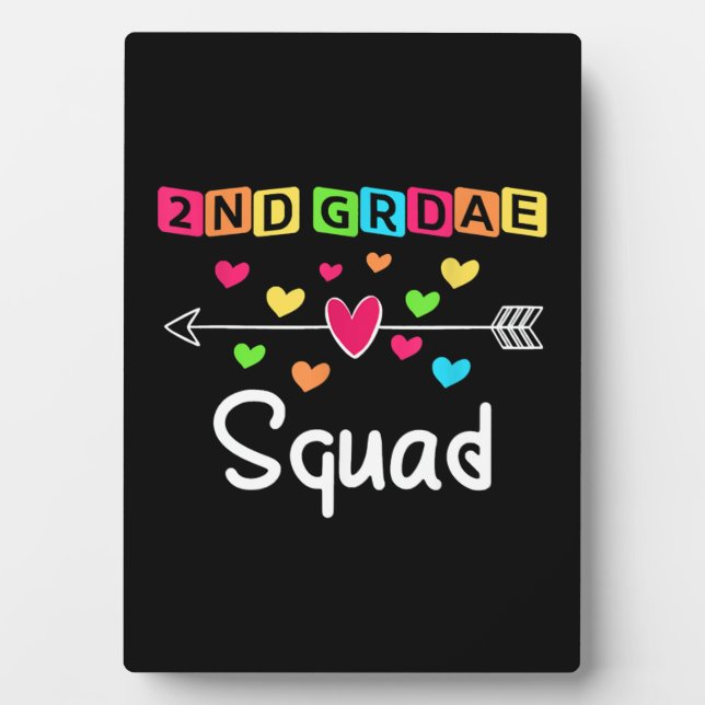 2nd grade Teacher Shirts School Team Second Grade Plaque (Front)
