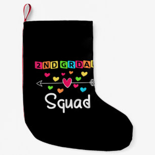 2nd grade Teacher Shirts School Team Second Grade Small Christmas Stocking