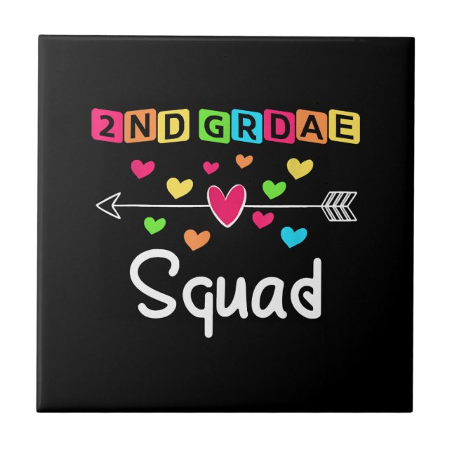2nd grade Teacher Shirts School Team Second Grade Tile (Front)