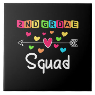 2nd grade Teacher Shirts School Team Second Grade Tile
