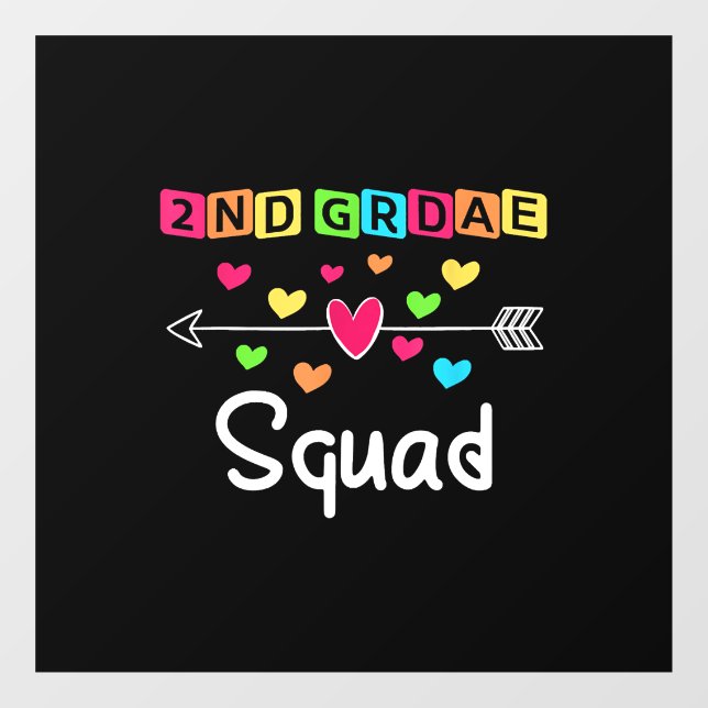 2nd grade Teacher Shirts School Team Second Grade Window Cling (Sheet)