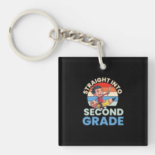2nd Grade Teacher Straight Into Second Grade Key Ring