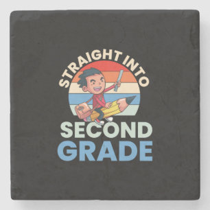 2nd Grade Teacher Straight Into Second Grade Stone Coaster