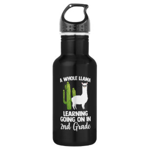 2nd Grade Teacher Student Kids Back To School Llam 532 Ml Water Bottle