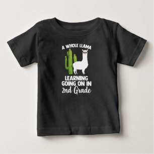 2nd Grade Teacher Student Kids Back To School Llam Baby T-Shirt