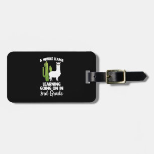 2nd Grade Teacher Student Kids Back To School Llam Luggage Tag