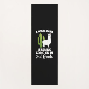 2nd Grade Teacher Student Kids Back To School Llam Yoga Mat