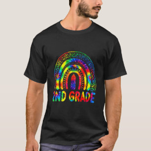 2nd Grade Teacher Tie Dye Rainbow Back To School T-Shirt