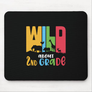 2nd Grade Teacher Wild About 2nd Grade Mouse Mat