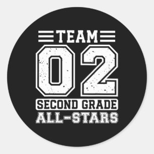 2nd Grade Team Second Grade Ck To School Classic Round Sticker