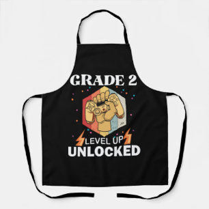 2nd Grade Unlocked Level Up Back To School First Apron