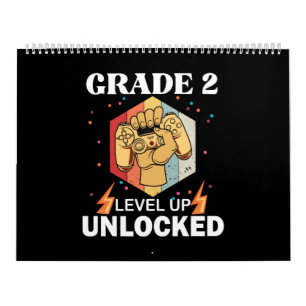 2nd Grade Unlocked Level Up Back To School First Calendar