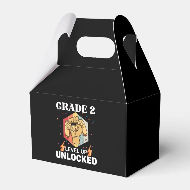 2nd Grade Unlocked Level Up Back To School First Favour Box (Front Side)