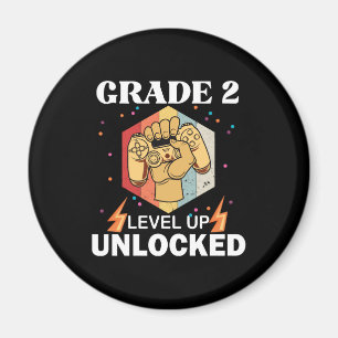 2nd Grade Unlocked Level Up Back To School First Magnet