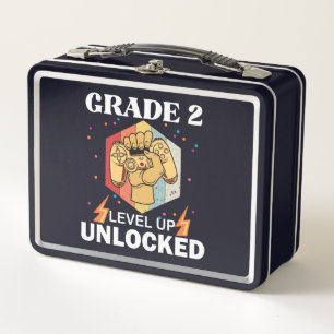 2nd Grade Unlocked Level Up Back To School First Metal Lunch Box