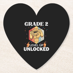 2nd Grade Unlocked Level Up Back To School First Paper Coaster