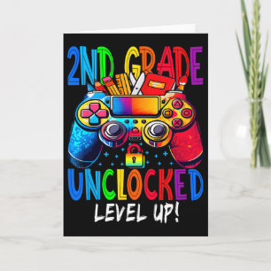 2nd Grade Unlocked Level Up Video Gamer Ck To Scho Card