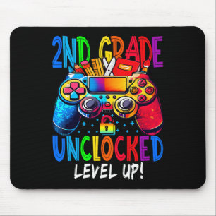 2nd Grade Unlocked Level Up Video Gamer Ck To Scho Mouse Mat