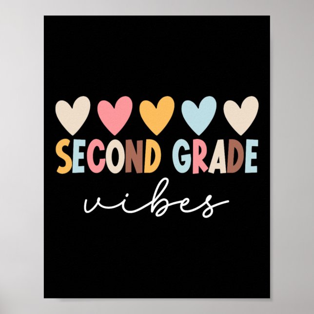 2nd Grade Vibes First Day Of School Welcome Ck To  Poster (Front)