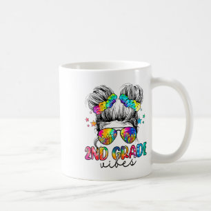 2nd Grade Vibes Messy Bun Girl Second Grade Ck To Coffee Mug