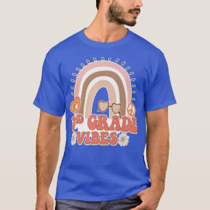 2nd Grade Vibes Retro 70s Rainbow Back To School S T-Shirt