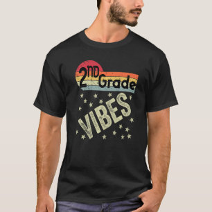 2nd Grade Vibes Retro 80s Teacher Kids Back To Sc T-Shirt
