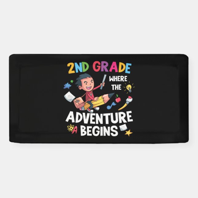 2nd Grade Where The Adventure Begins Banner (Horizontal)
