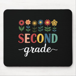 2nd Grade Wildflower Floral Back To School Mouse Mat