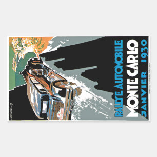 2nd Grand Prix Automobile de Monte Carlo Rectangular Sticker