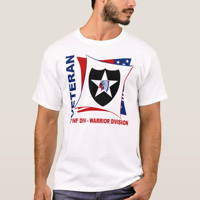2nd ID Vet - Red, White, and Blue T-Shirt (Front)