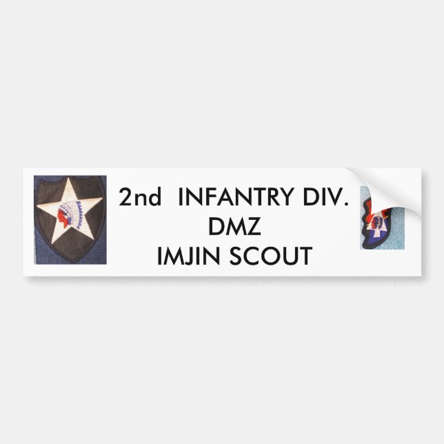 2nd Inf Div 001, 2nd Inf Div 002, 2nd  INFANTRY... Bumper Sticker (Front)