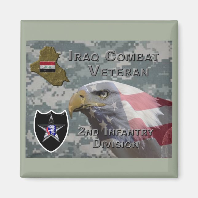 2nd Infantry Div Iraq Combat Veteran Magnet (Front)