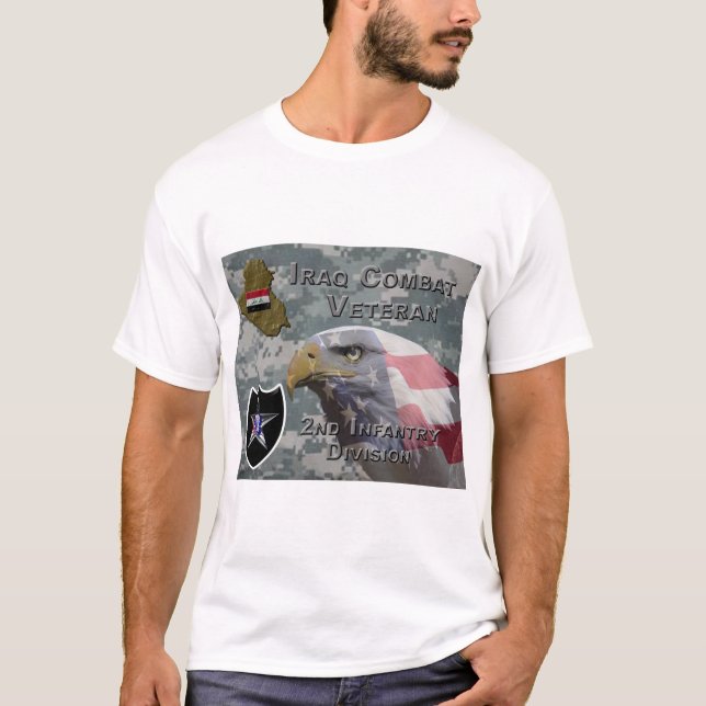 2nd Infantry Div Iraq Combat Veteran T-Shirt (Front)