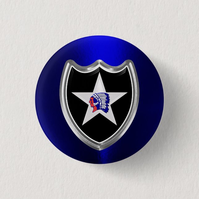 2nd Infantry Division  3 Cm Round Badge (Front)