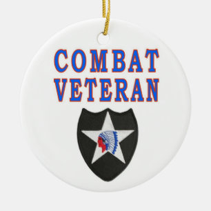 2nd INFANTRY DIVISION Ceramic Tree Decoration