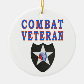 2nd INFANTRY DIVISION Ceramic Tree Decoration