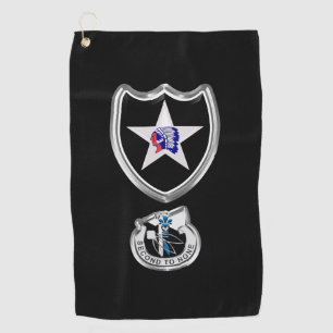 2nd Infantry Division Customised Patch Insignia Golf Towel