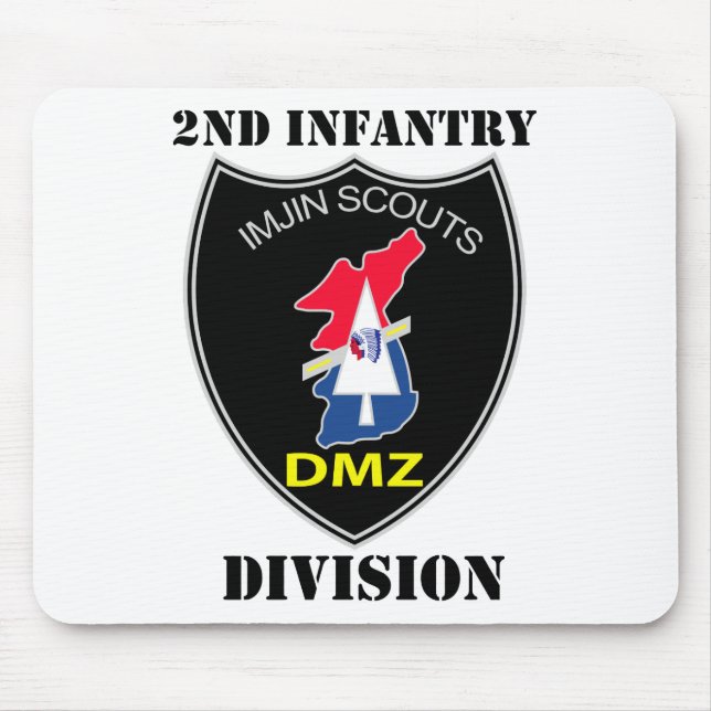 2nd Infantry Division - Imjin Scouts With Text Mouse Mat (Front)