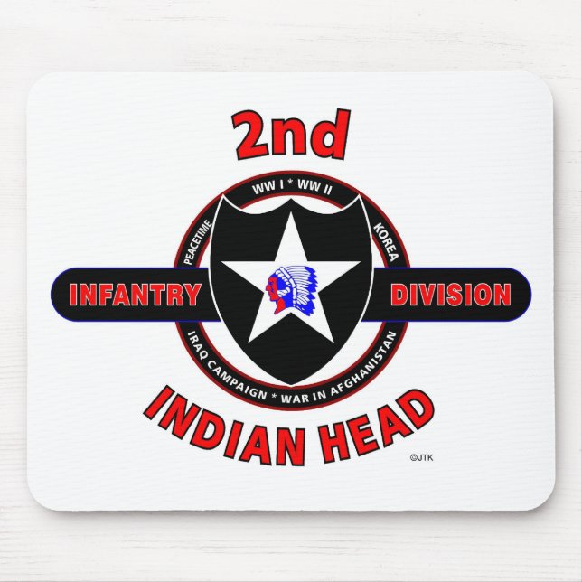 2ND INFANTRY DIVISION "INDIAN HEAD" MOUSE MAT (Front)