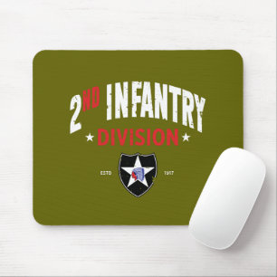 2nd Infantry Division "Indianhead" Distressed Mouse Mat