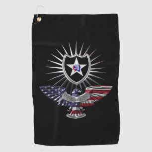 2nd Infantry Division “Indianhead Division” Custom Golf Towel