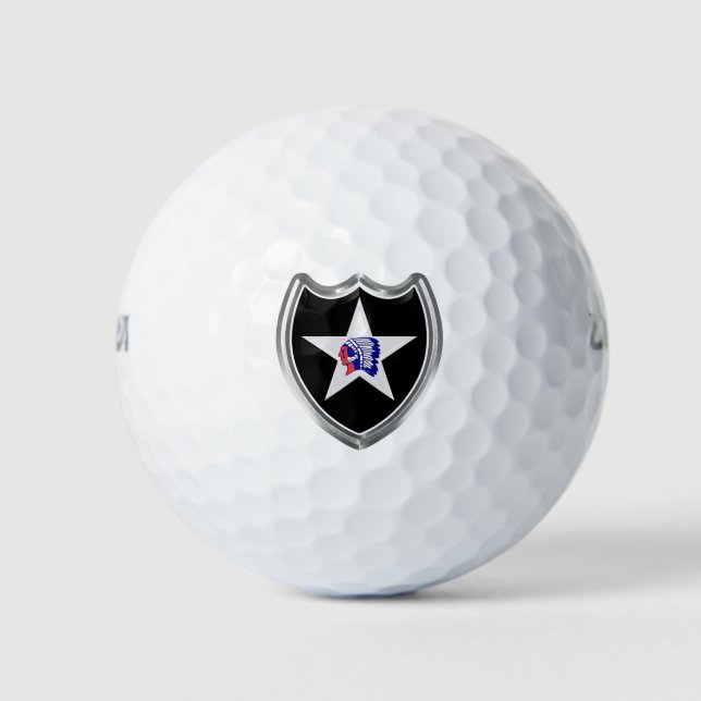 2nd Infantry Division “Indianhead Division”   Golf Balls (Front)