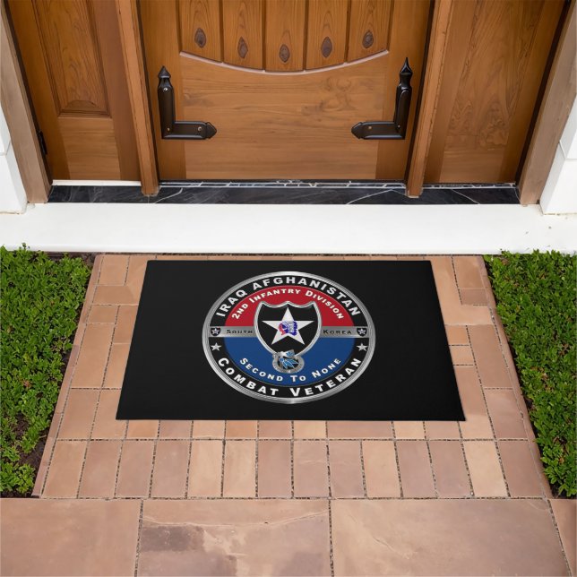 2nd Infantry Division Iraq Afghanistan Veteran Doormat (Outdoor)