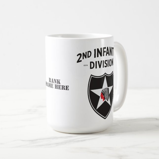 2nd Infantry Division Patch Custom Coffee Mug (Front Right)