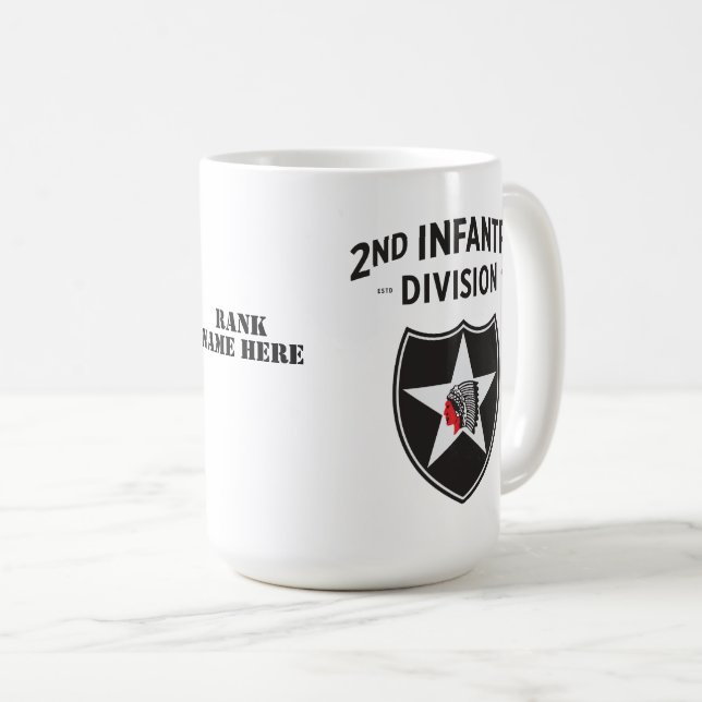 2nd Infantry Division Patch - Customisable Coffee Mug (Front Right)