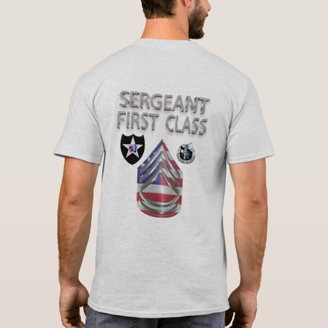 2nd Infantry Division Sergeant First Class T-Shirt (Back)