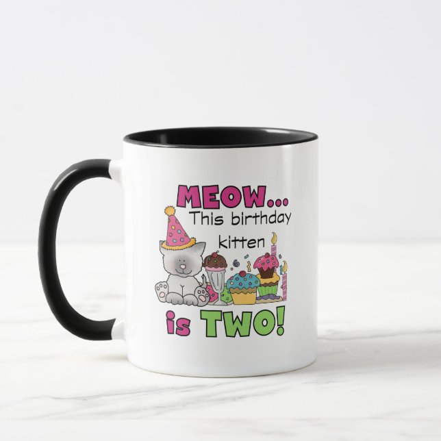 2nd Kitten Birthday Tshirts and Gifts Mug (Left)