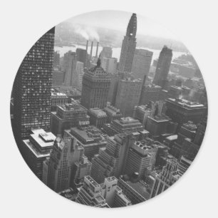 2nd May 1961: The Chrysler building in New York Classic Round Sticker