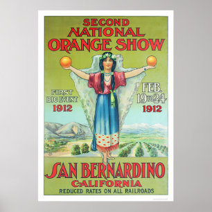 2nd National Orange Show 1912 Poster